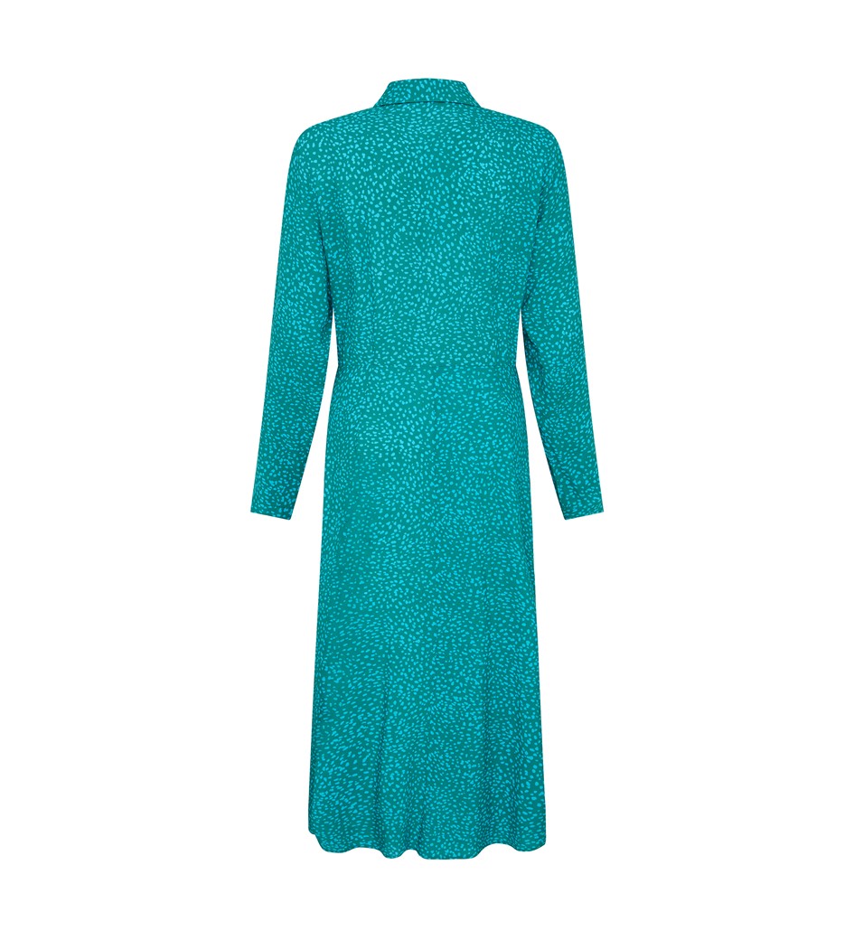 Dawn Turquoise Dots Shirt Dress                  LENZING™ ECOVERO™