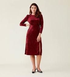 Abel Burgundy Velvet Dress
