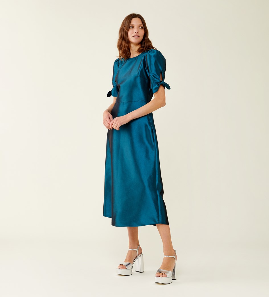 Liora Taffeta Midi Dress
