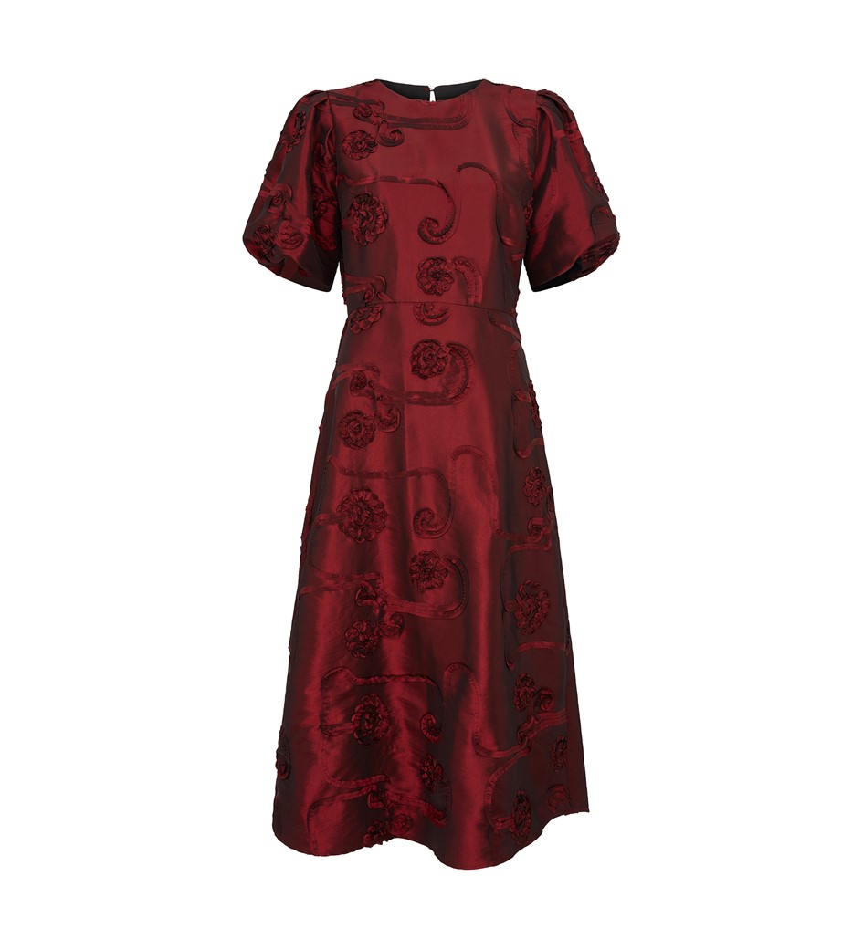 Silas Taffeta Midi Dress