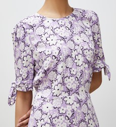 Caley Lilac Floral Print Midi Dress