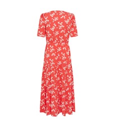 Amara Red Blossom Midi Dress