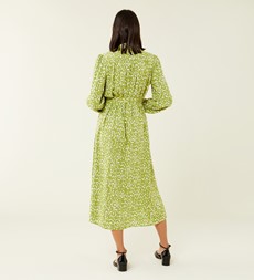 Agrata Green Spot Midi Shirt Dress