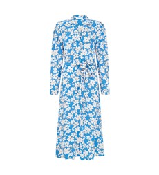 Willow Blue Floral Midi Shirt Dress