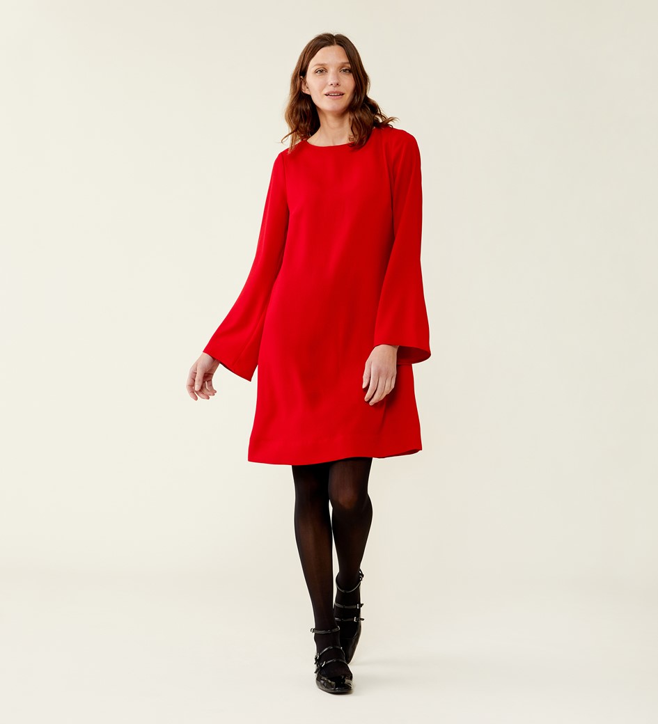 Rangel Red Crepe Dress