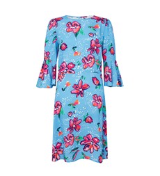 Quinn Blue Floral Knee Length Dress