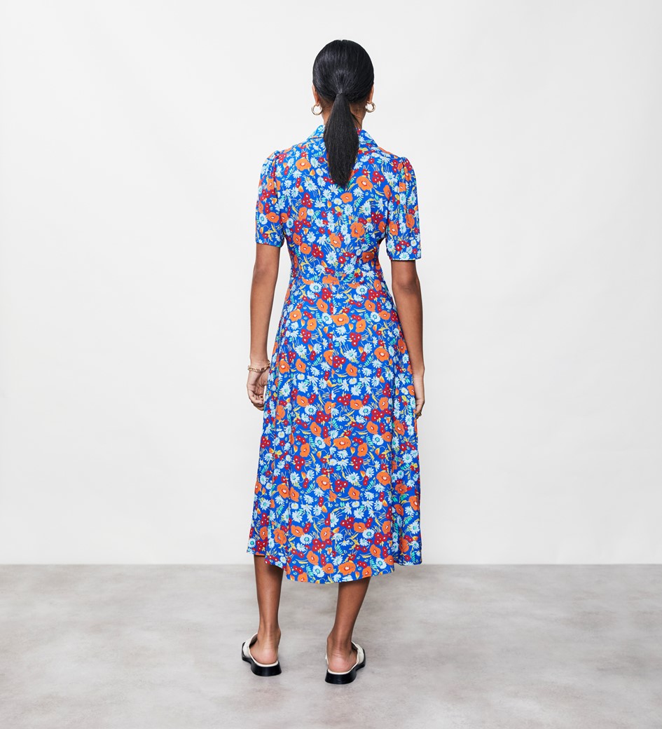 Darla Blue Botanics Midi Shirt Dress