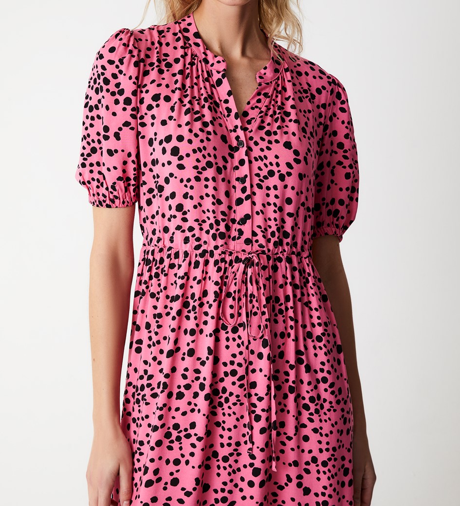 Madelyn Pink Animal Midi Dress