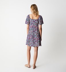 Abigail Navy Daisies Mini Dress 