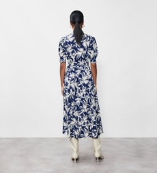 River Navy Mimosa Midi Dress