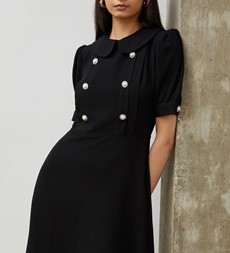 Yelena Black Midi Dress