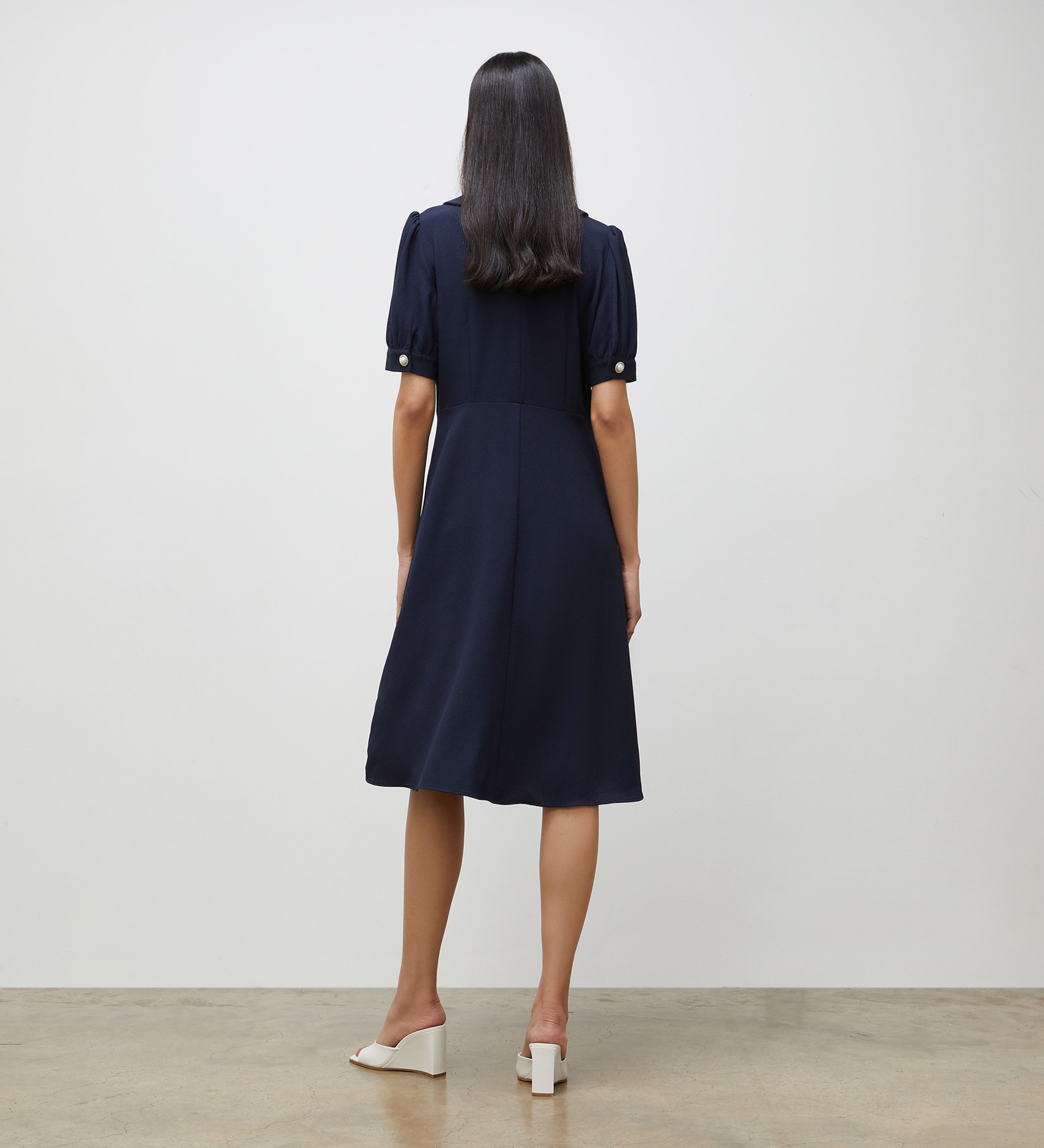 Yelena Navy Midi Dress