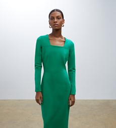 Glain Green Ponte Jersey Dress