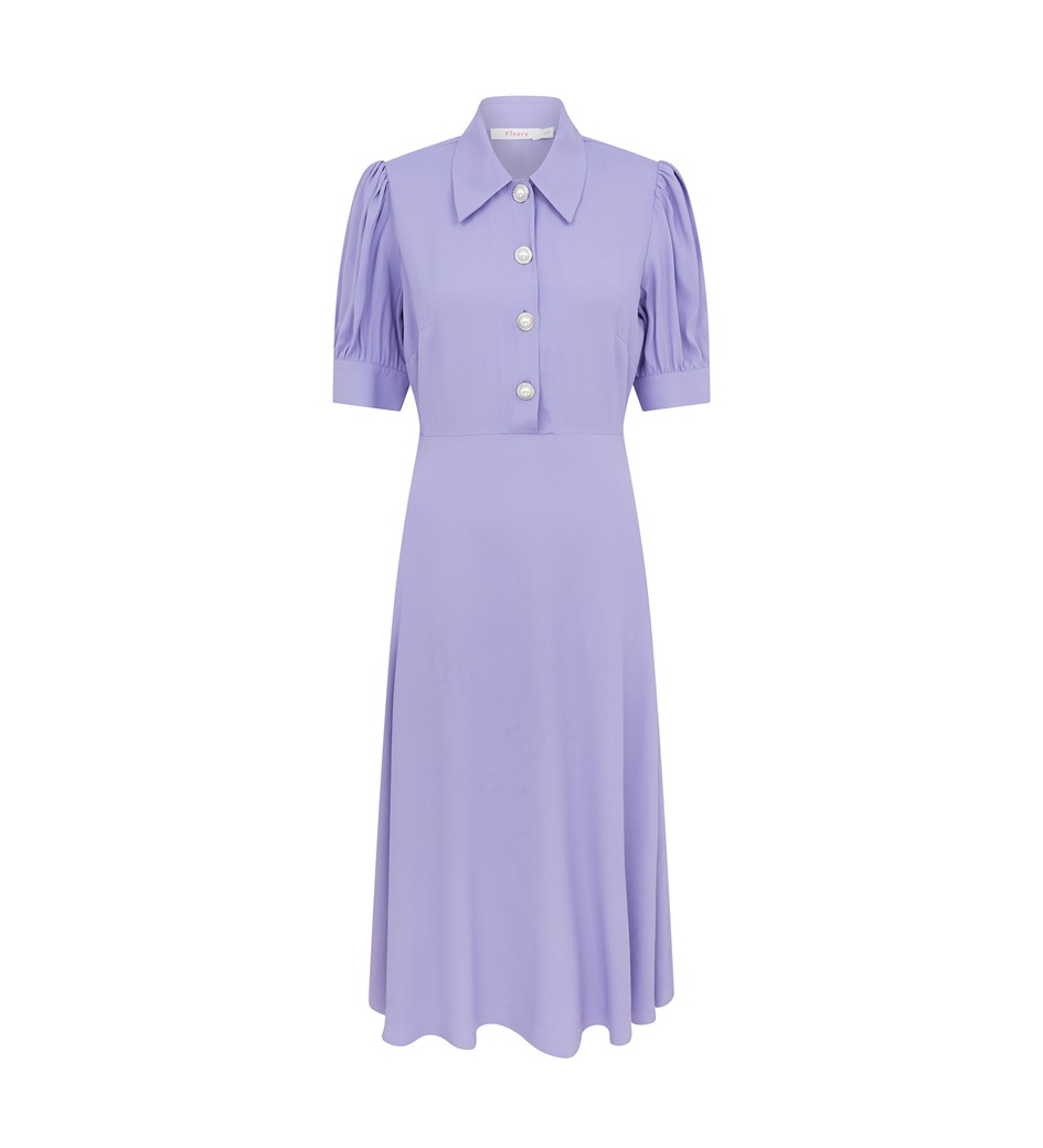 Jaela Purple Midi Dress
