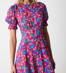 Meg Pink Botanics Mini Dress