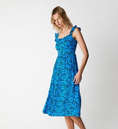 Ania Blue Animal Midi Dress