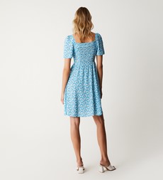 Alyssa Blue Ditsy Mini Dress