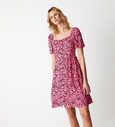 Alyssa Pink Animal Mini Dress