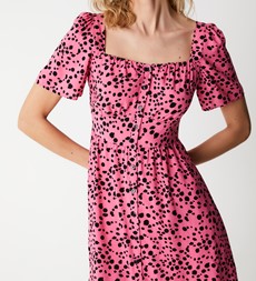 Alyssa Pink Animal Mini Dress