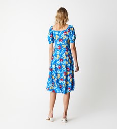 Barnett Blue Flowers Knee Length Dress