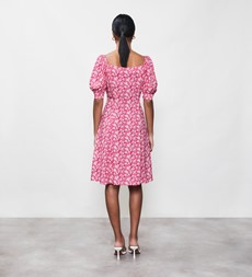 Bayan Pink Floral Midi Dress