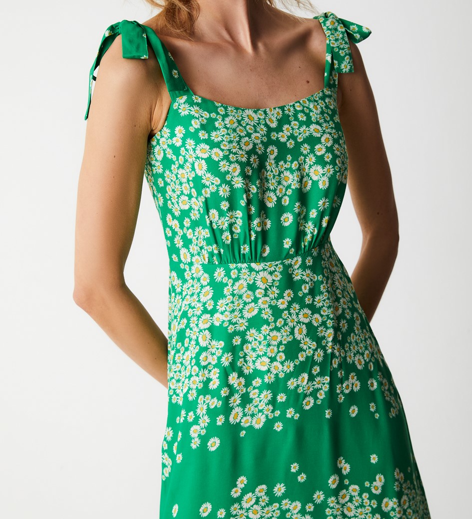 Indica Green Scatter Midi Dress