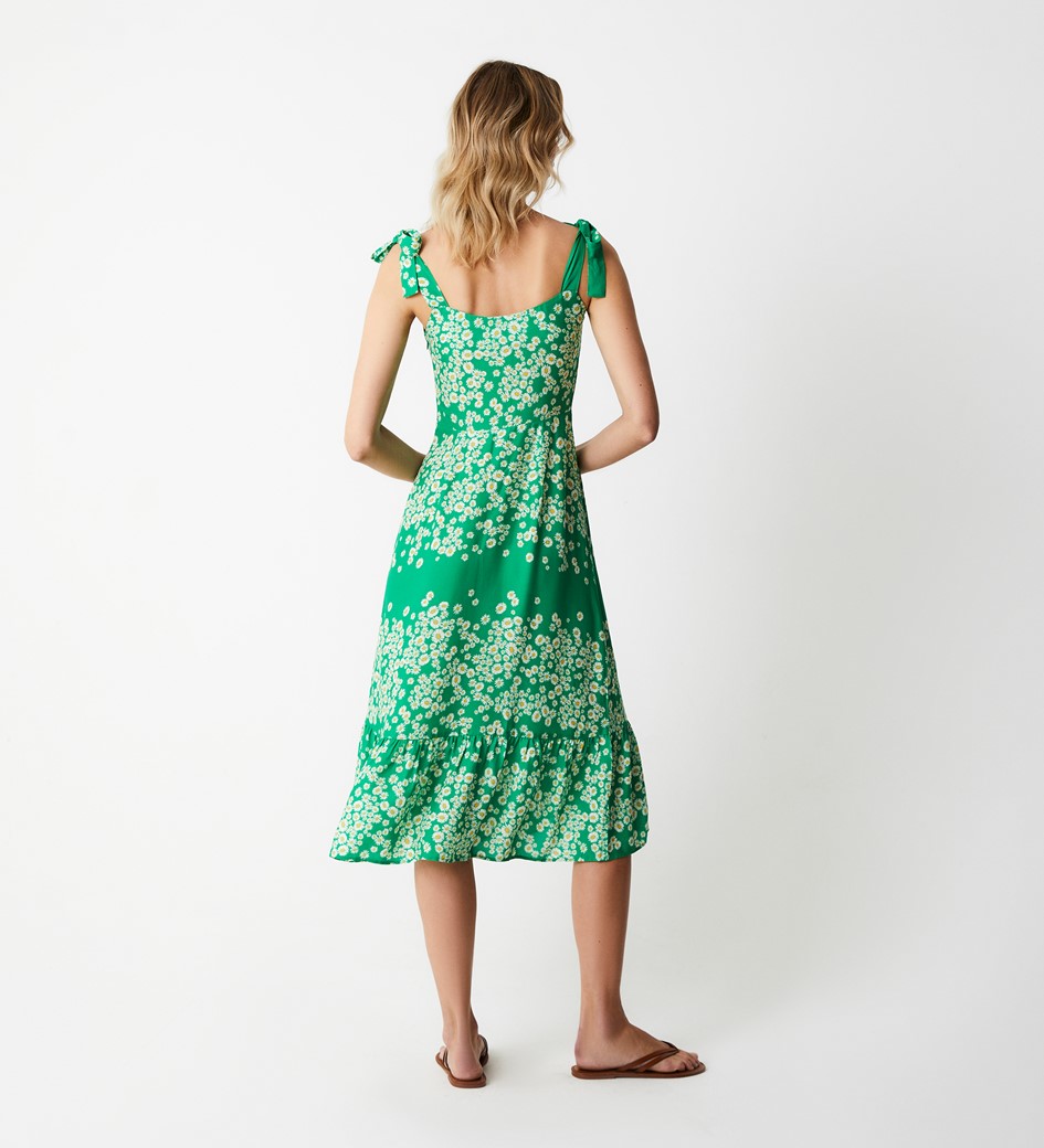 Indica Green Scatter Midi Dress
