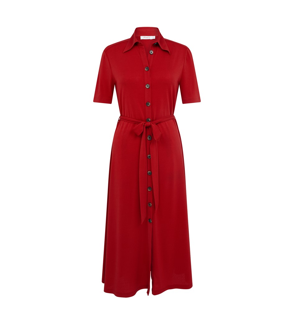 Maddie Red Jersey Crepe Dress