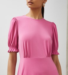 Lilybelle Pink Jersey Crepe Midi Dress