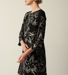 Rangel Black Botanics Tunic Dress
