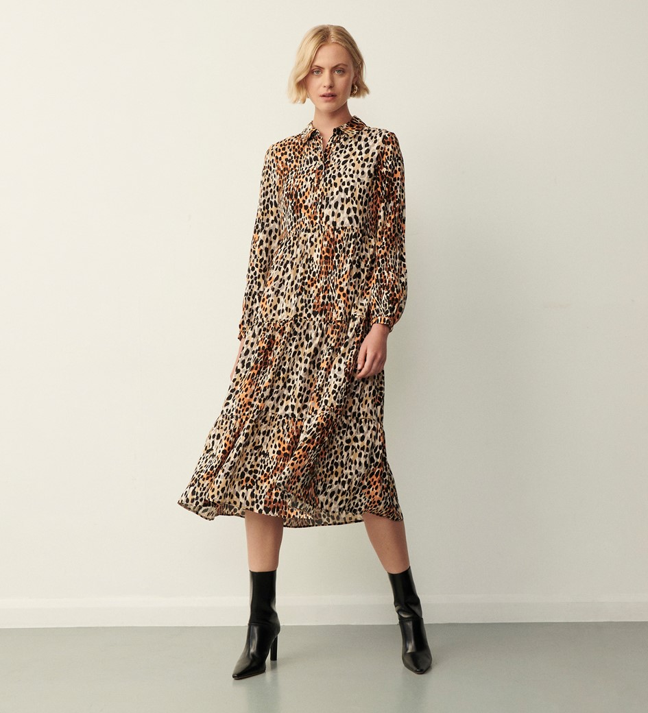 Kalia Brown Leopard Dress