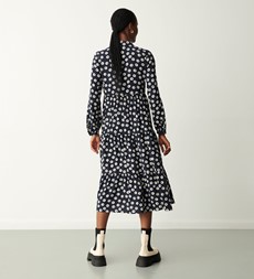 Kalia Navy Circles Midi Dress