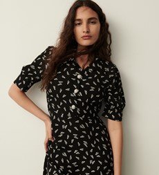 Jaela Black Squiggle Dress
