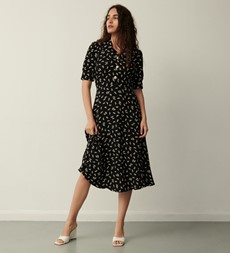 Jaela Black Squiggle Dress