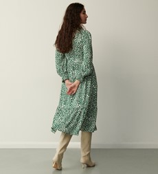 Isha Green Spot Midi Dress