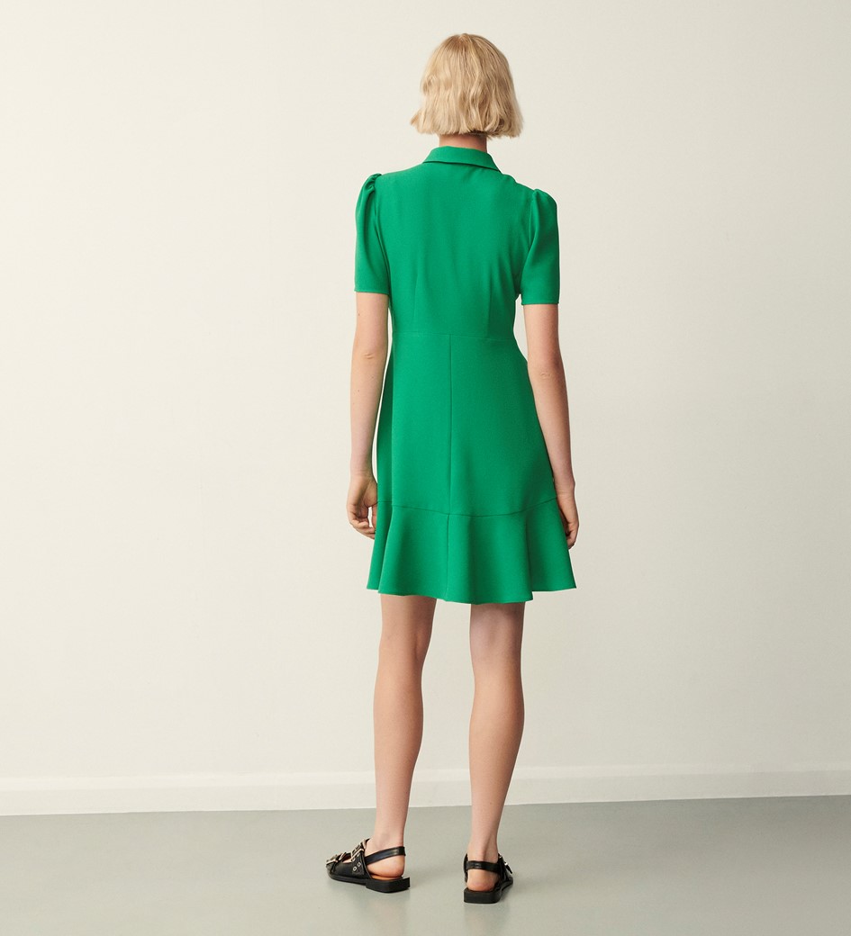 Charlie Green Collar Knee Length Dress