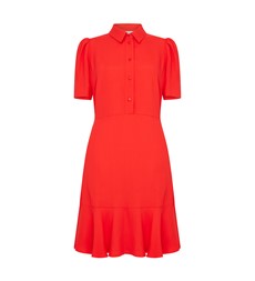 Charlie Red Collar Knee Length Dress