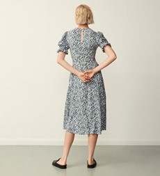 Mela Blue Abstract Midi Dress
