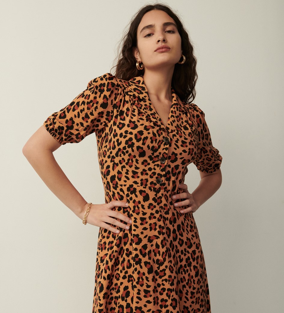 Deandra Brown Leopard Dress