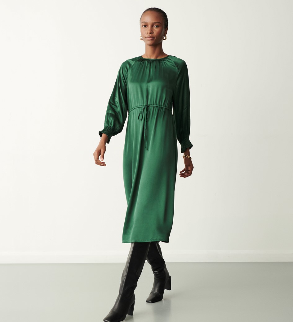 Florian Green Midi Dress
