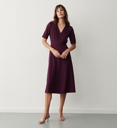 Lillis Purple Ponte Jersey Midi Dress