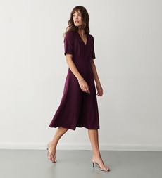 Lillis Purple Ponte Jersey Midi Dress