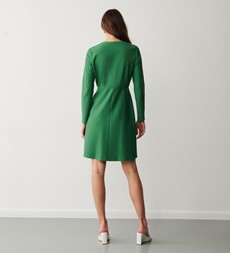 Clara Green Ponte Jersey Knee Length Dress