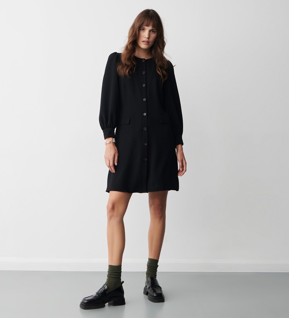 Cinzia Black Knee Length Dress