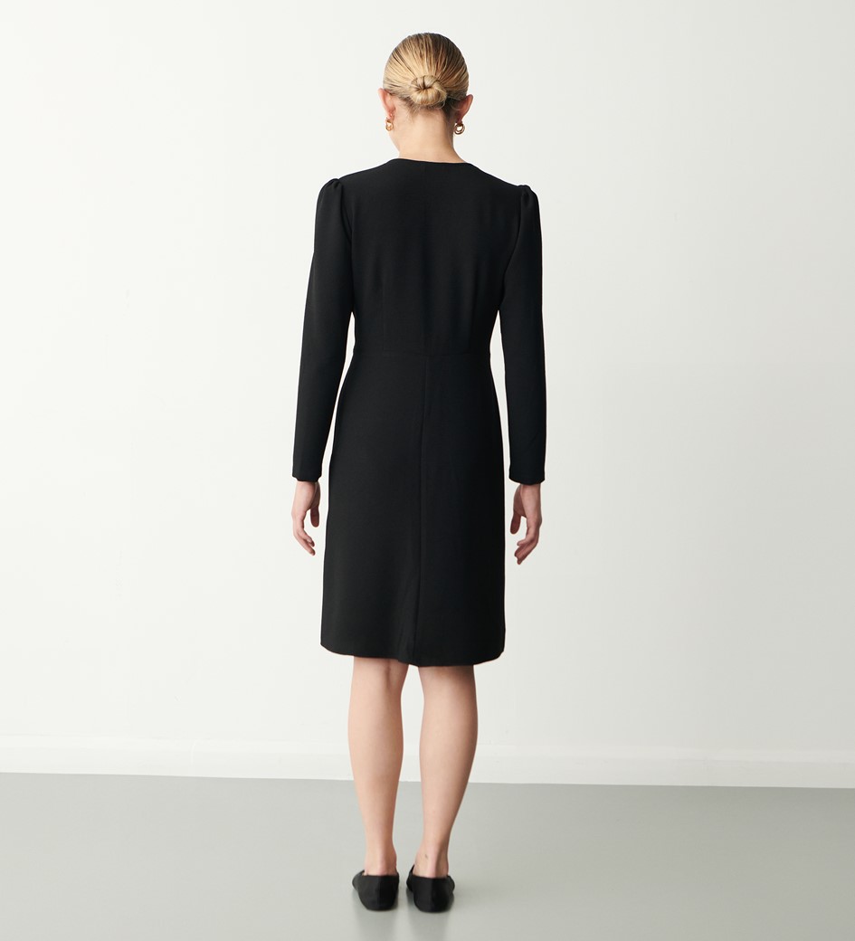 Tally Black Knee Length Dress