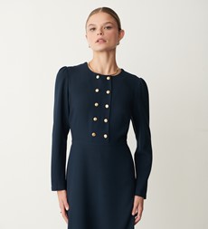 Tally Navy Knee Length Dress