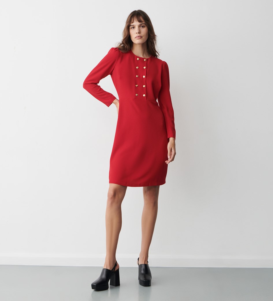 Tally Red Knee Length Dress