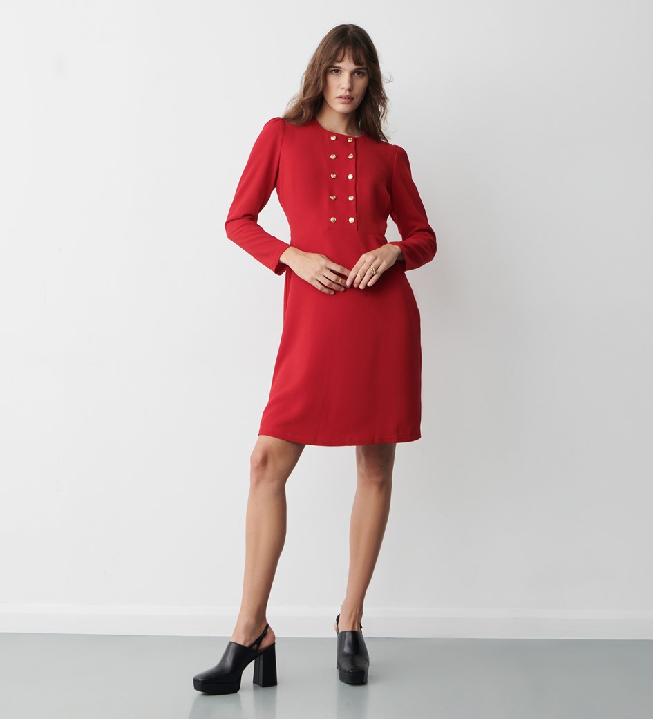 Tally Red Knee Length Dress
