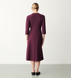 Hazel Purple Ponte Jersey Midi Dress