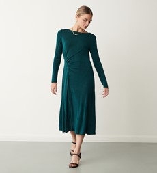 Nyra Green Jersey Midi Dress